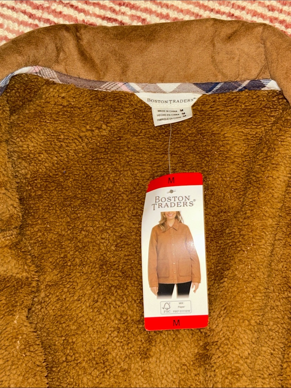 Boston Traders Brown Utility Button-Front Jacket - Picture 2 of 6